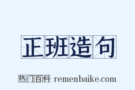 正班造句是什么意思的图片
